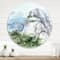 Designart - Mountain Top In The Clouds - Traditional Metal Circle Wall Art
